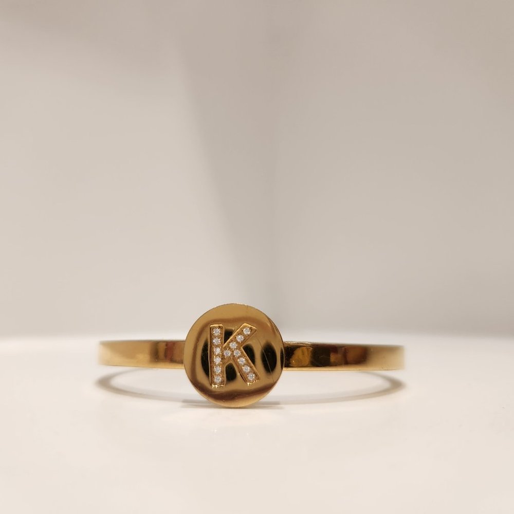 Letter 'K' Bangle Style Bracelet